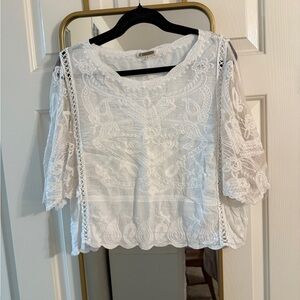 Elegant White Lace Top
